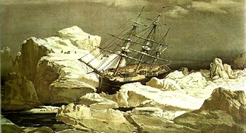 unknow artist robert mcclures skepp investigator sitter fast i isen norr om bankon china oil painting image